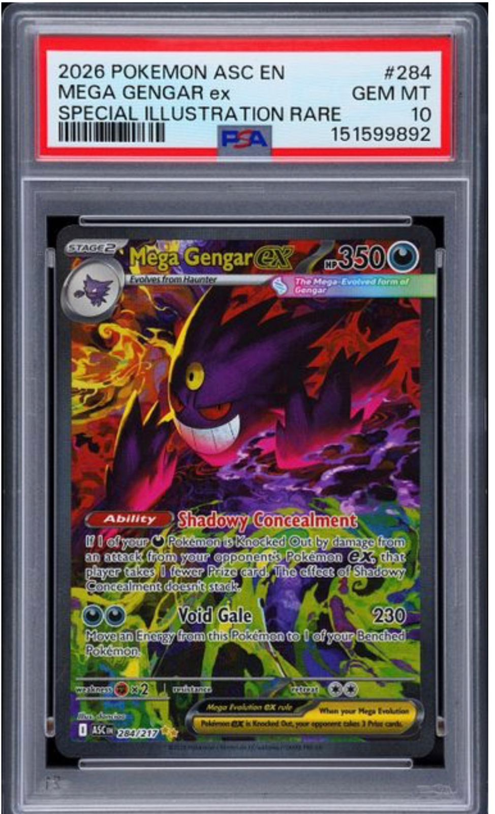 Mega Gengar EX 284/217 PSA 10