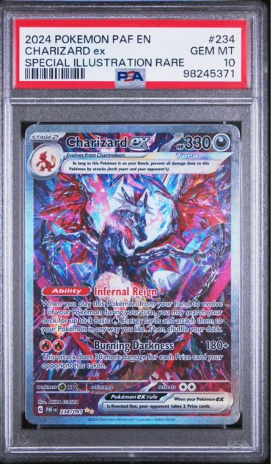 Charizard EX 234/091 PSA 10