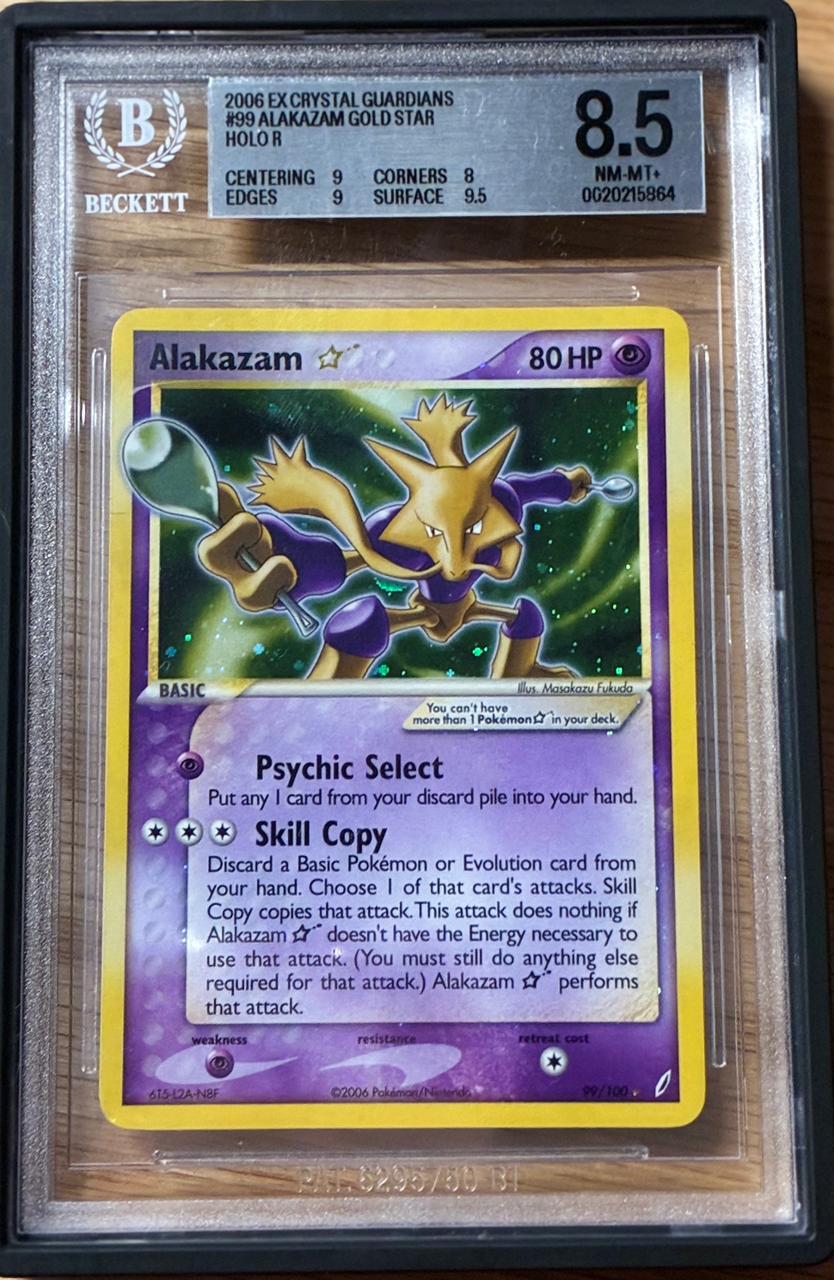 Alakazam Gold Star Holo R #99 Beckett 8.5