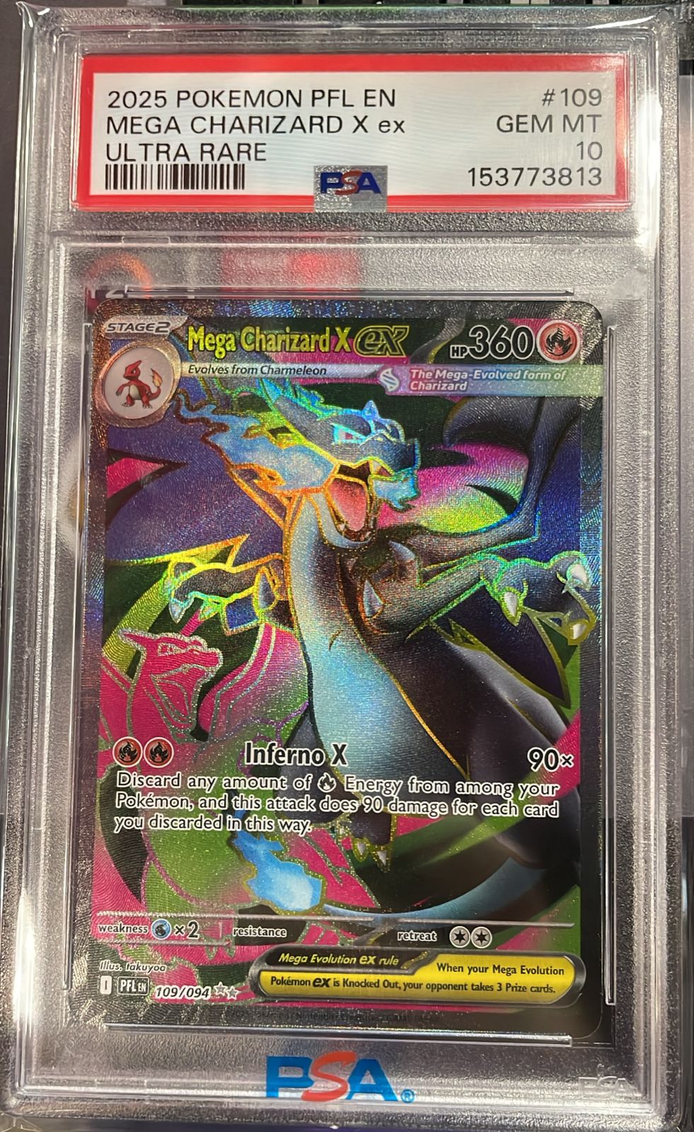 Mega Charizard X EX 109/094 PSA 10