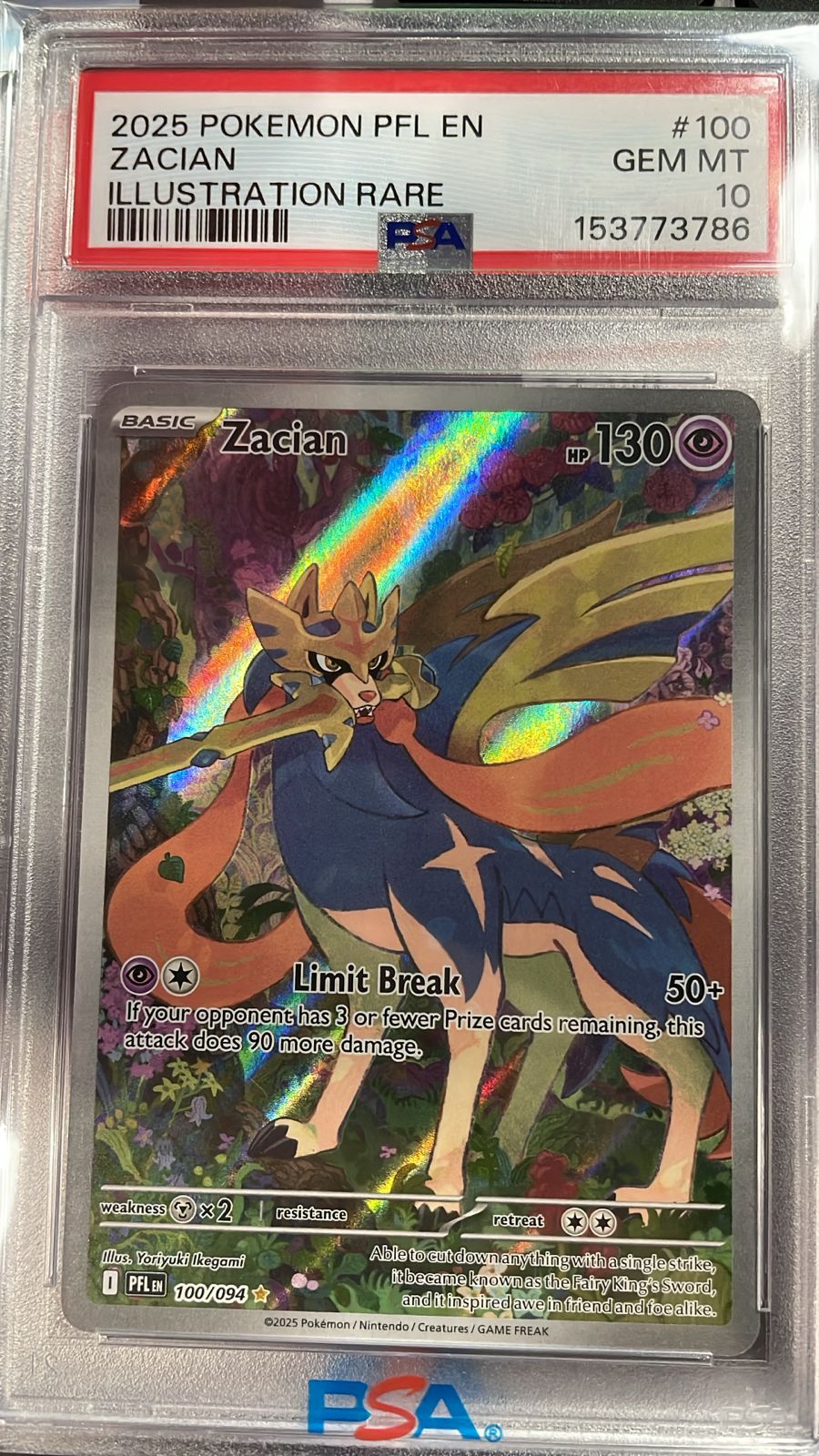 Zacian 100/094 PSA 10