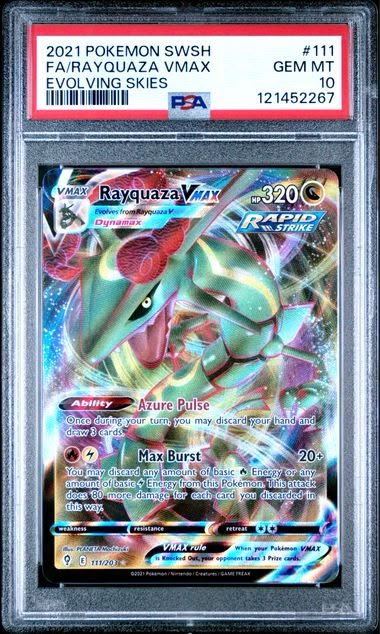 FA/ Rayquaza 111 PSA 10 INGLES