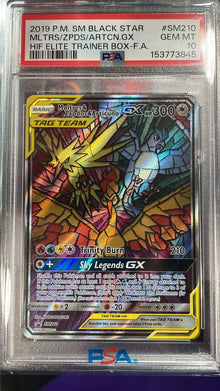 Moltres & Zapdos & Articuno GX SM210 PSA 10