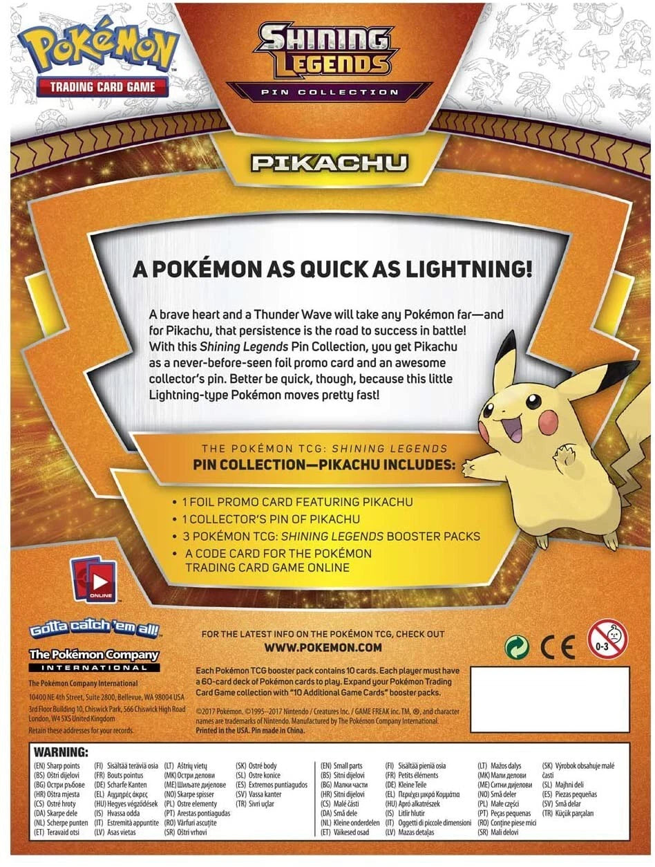 Shining Legends Pin Collection (Pikachu)