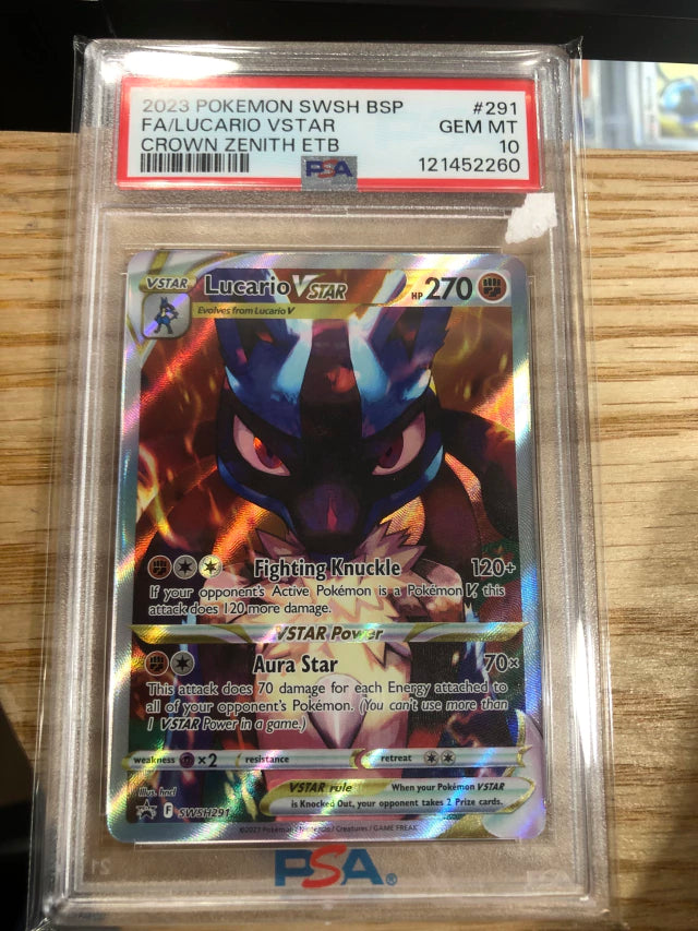 FA/Lucario VSTAR #291 PSA 10 INGLÉS