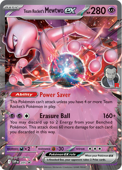 Team Rocket's Mewtwo ex 205 Promo