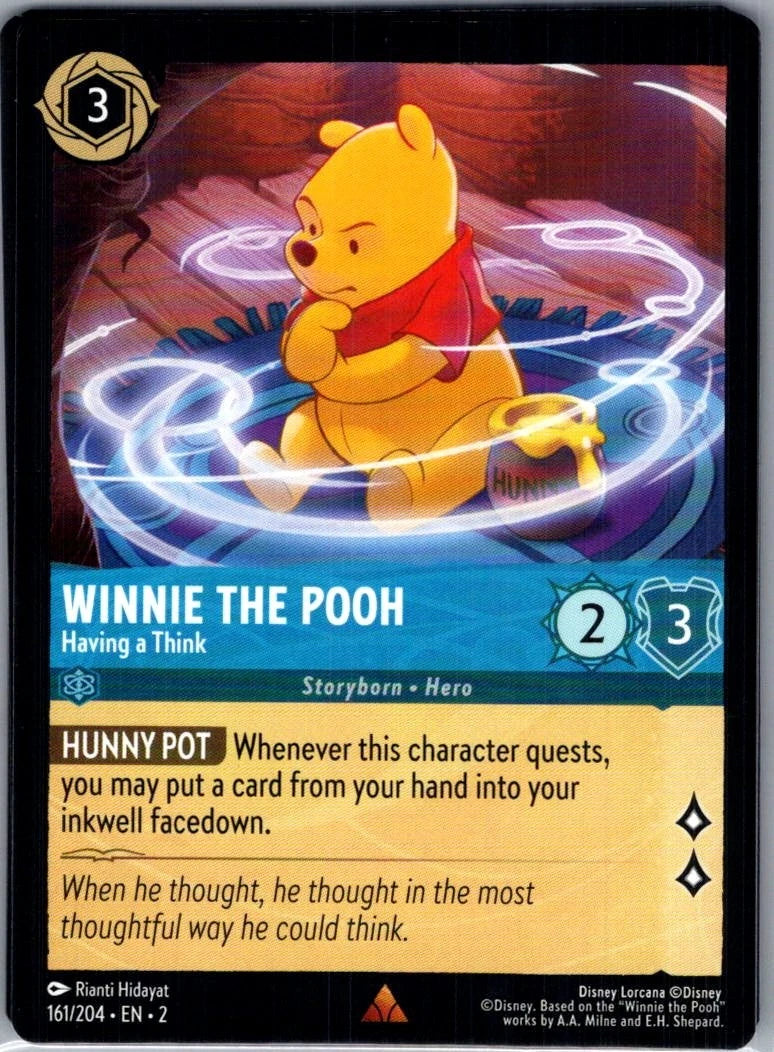 Disney Lorcana Winnie the Pooh Having a Think 161/204 Rise of the Floodborn