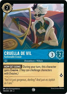 Cruella De Vil - Fashionable Cruiser [Foil] #144 Lorcana Rise Of The Floodborn