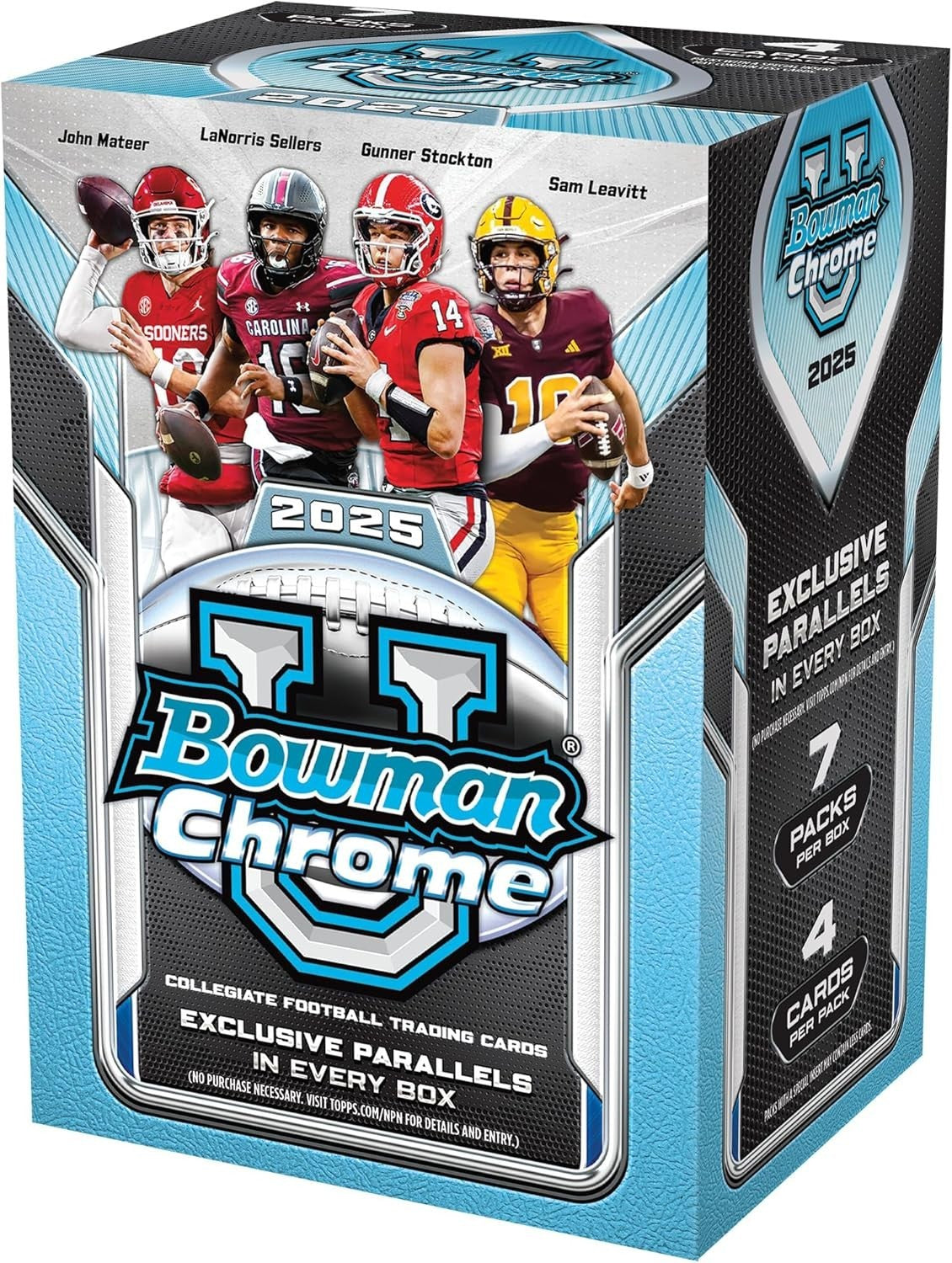 2025 Topps Bowman Chrome University Football Value Box